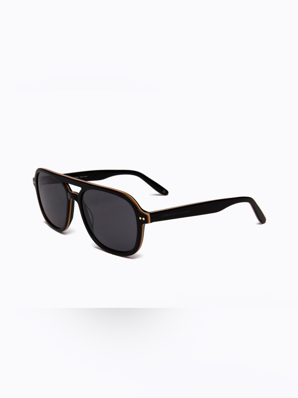 Carolina Lemke Black Sunglasses with yellow and Red Trim